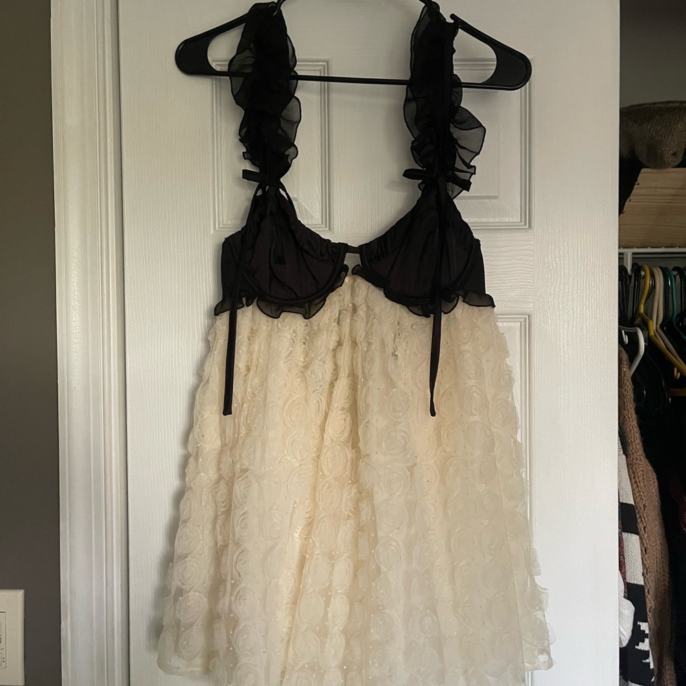 For Love And Lemons Black and Cream Dress